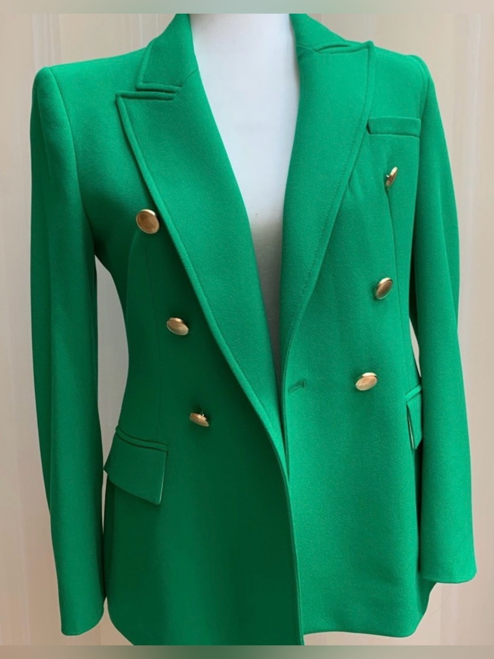 Zara Kelly Green Tailored Blazer